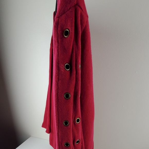 Avenue Burgundy Wine Blouse Crew Neck - Picture 6 of 7